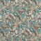 Belize - Aqua & Teal Floral,Leaves,Tropical & Botanical Upholstery Fabric 54 Inches"